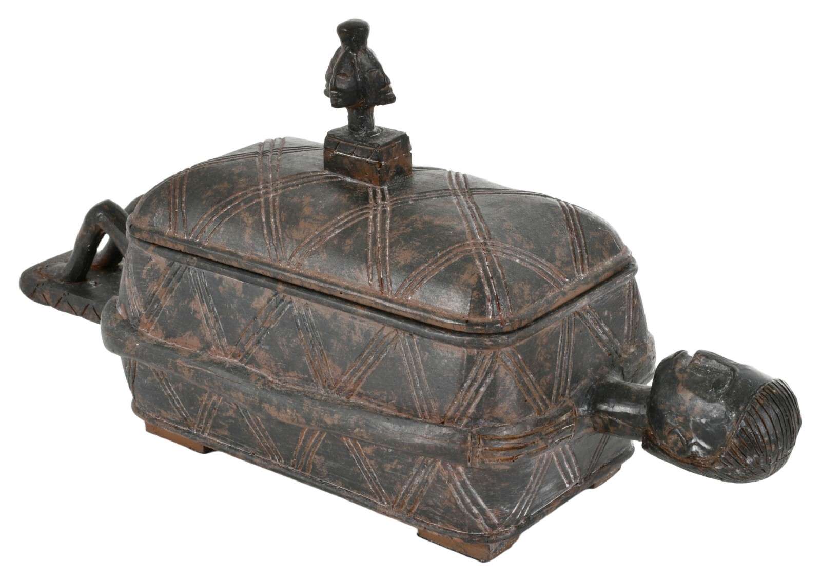 Ivory Coast Primitive Reliquary Box Rustic Global Ethnic Cultural Heritage Decor