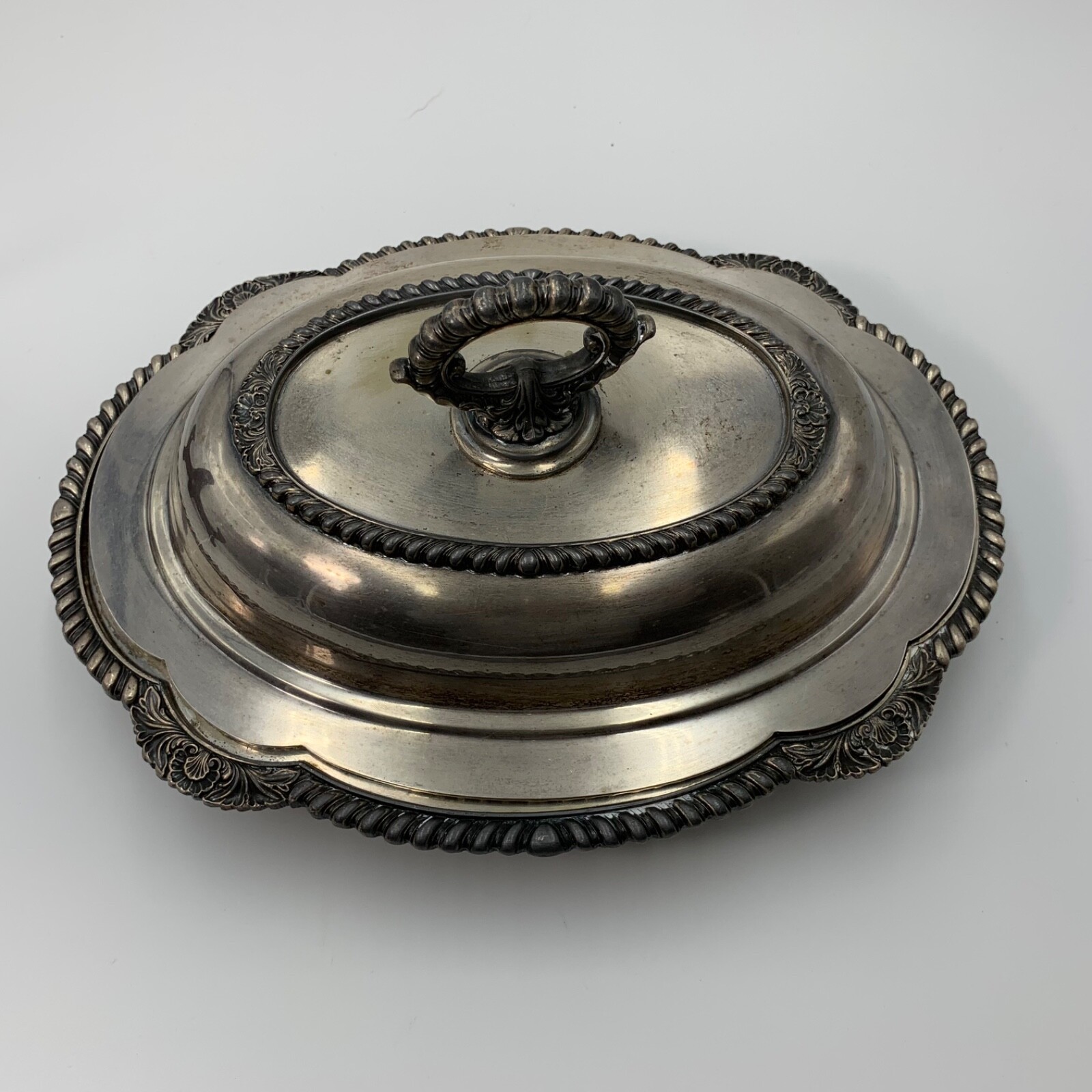 William Melford Silver Plate Oval Double Vegetable Castledon Silver Plate Hollow