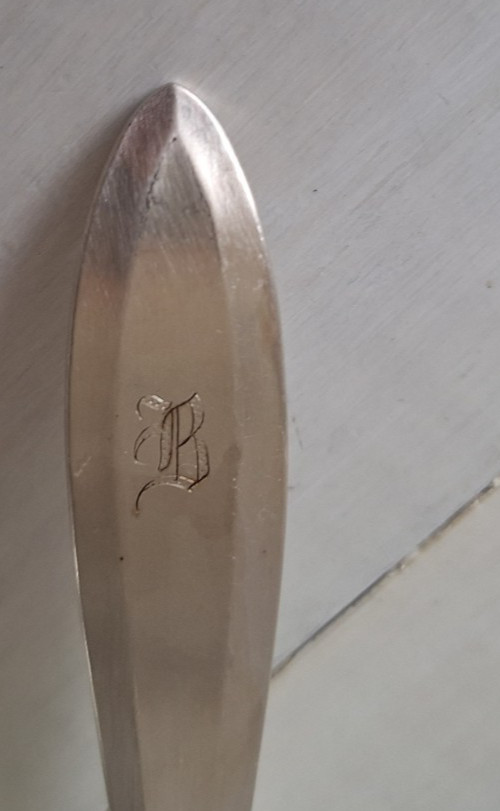 Oneida Community Patrician Pattern B Monogram Silver Plate 31 Pieces Spoons List