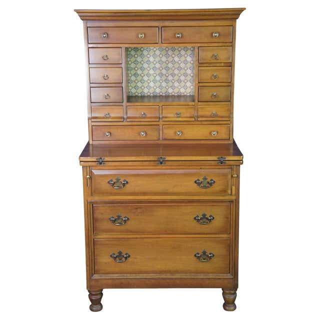 Vintage Davis Cabinet Company Cherry Apothecary Secretary Desk