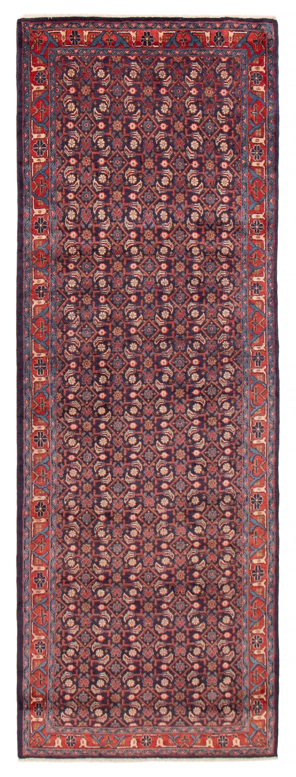 3’6″ x 10’2″ Vintage Hand-knotted Runner Rug Traditional Oriental Wool Carpet