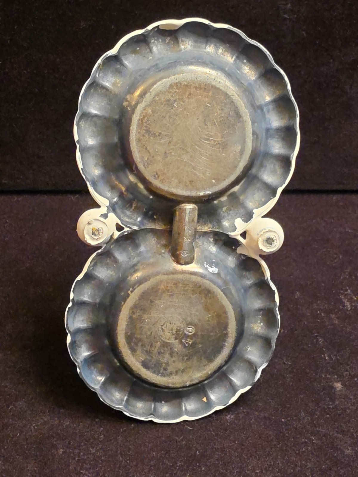 Antique Rockford Silver Plate Co. Quadruple Plate Double Dish Server with Rope