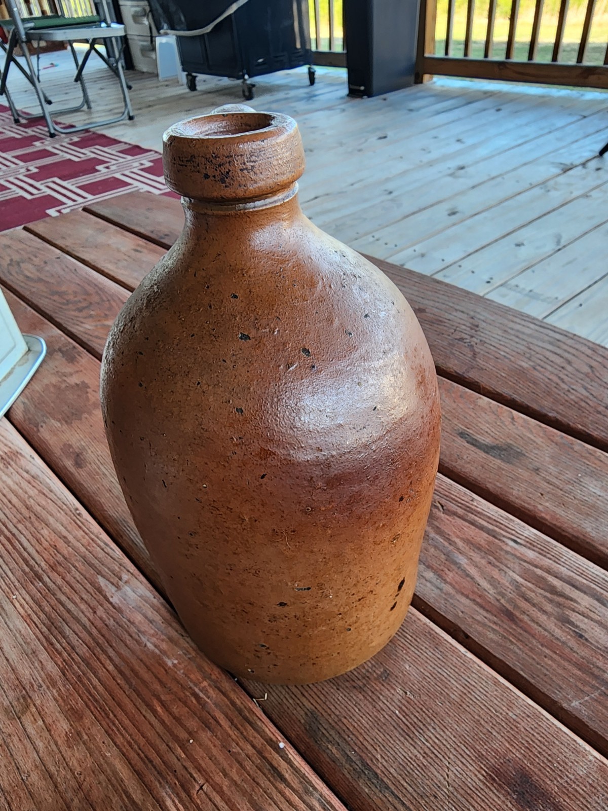 Antique Early Jug Crock Stoneware Rare 18th 19th Century Original 9″ Tall