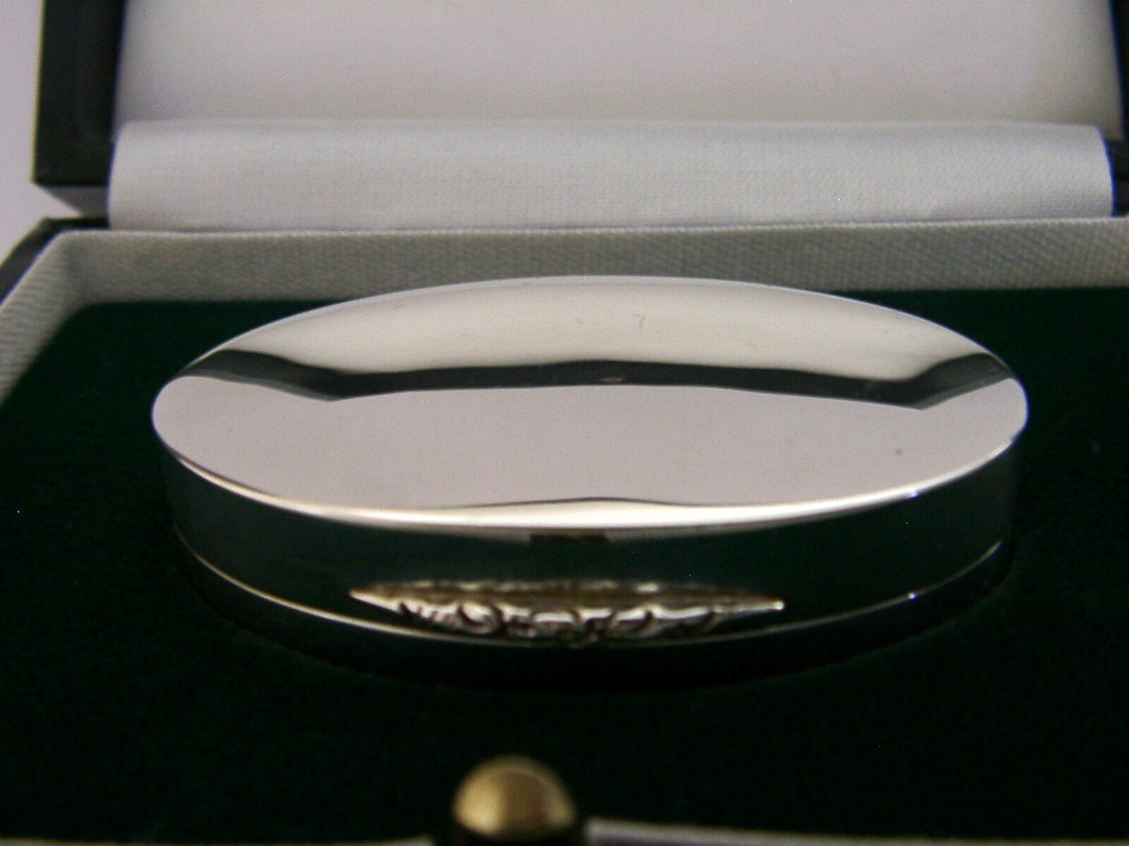 CASED BOXED SOLID STERLING SILVER BOX 1995 GALLAGHER