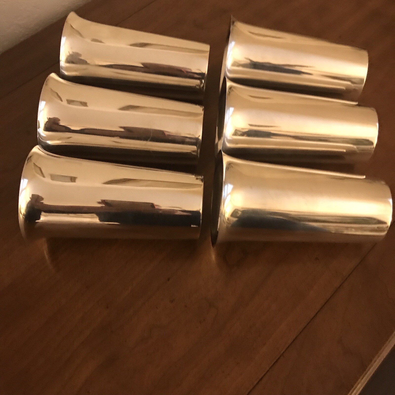 Beautiful Fisher Stering Silver 5 1/4” Tumblers Pattern 76 Set Of 6