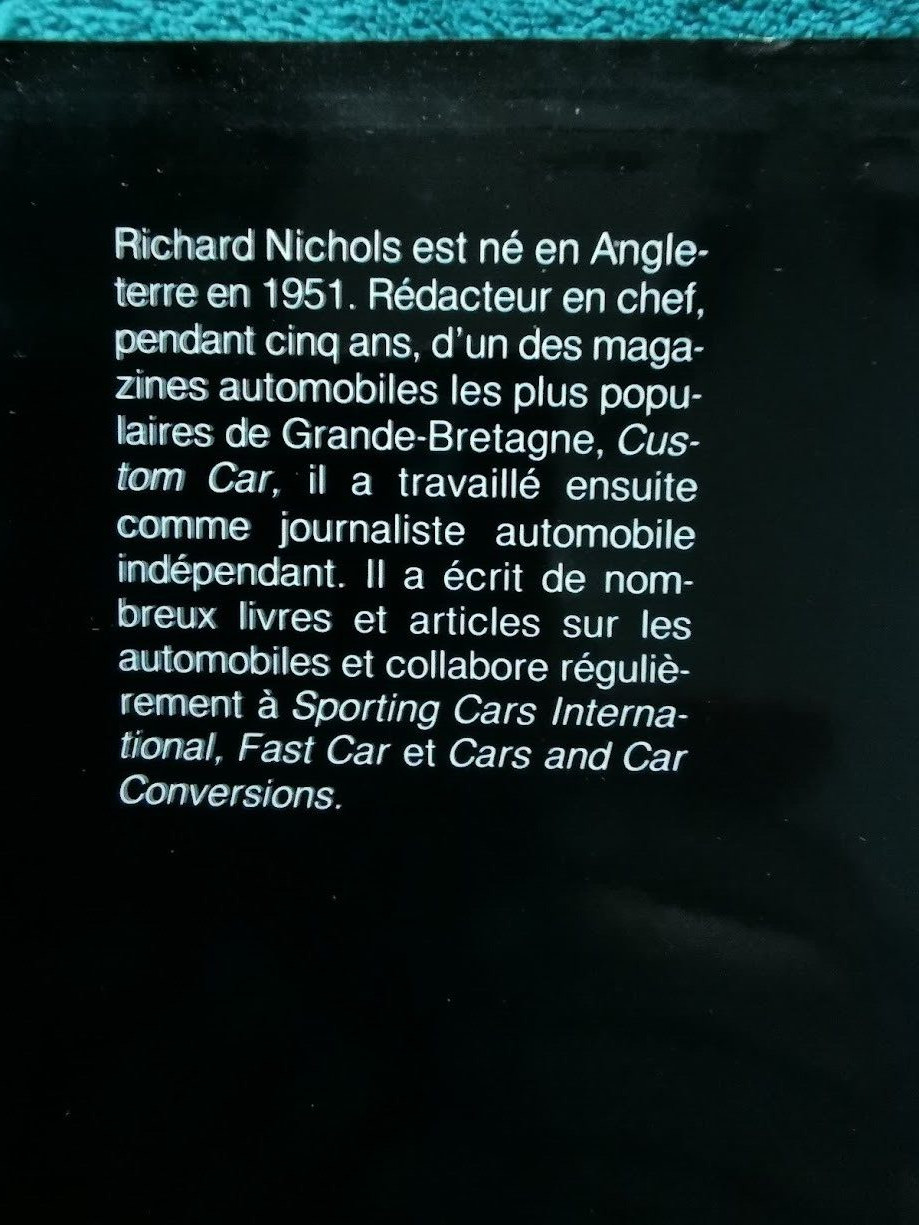 Collection Book 160 Pages Extraordinary Cars Richard Nichols Year 1990