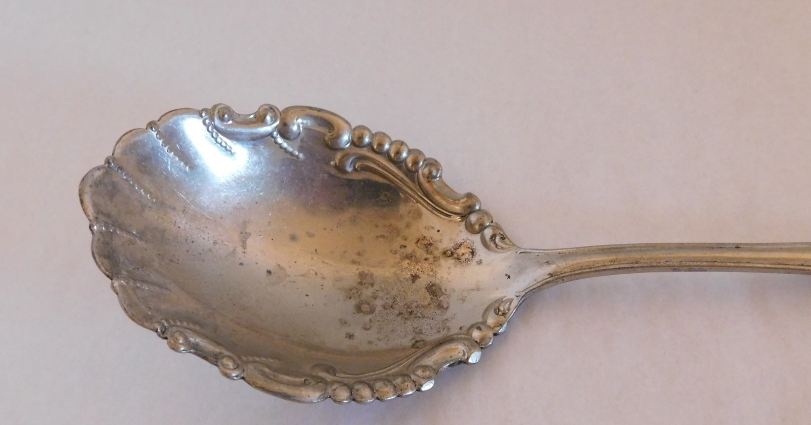 Casserole Serving Spoon – VICTORIA – Crown Silver Co. Silver Plate (#P237)