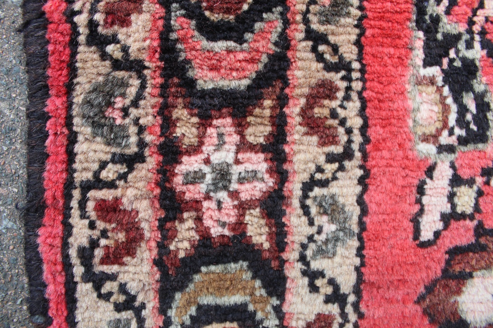 Vintage Hand Made Traditional Oriental Wool Red Narrow Long Runner 407x80cm
