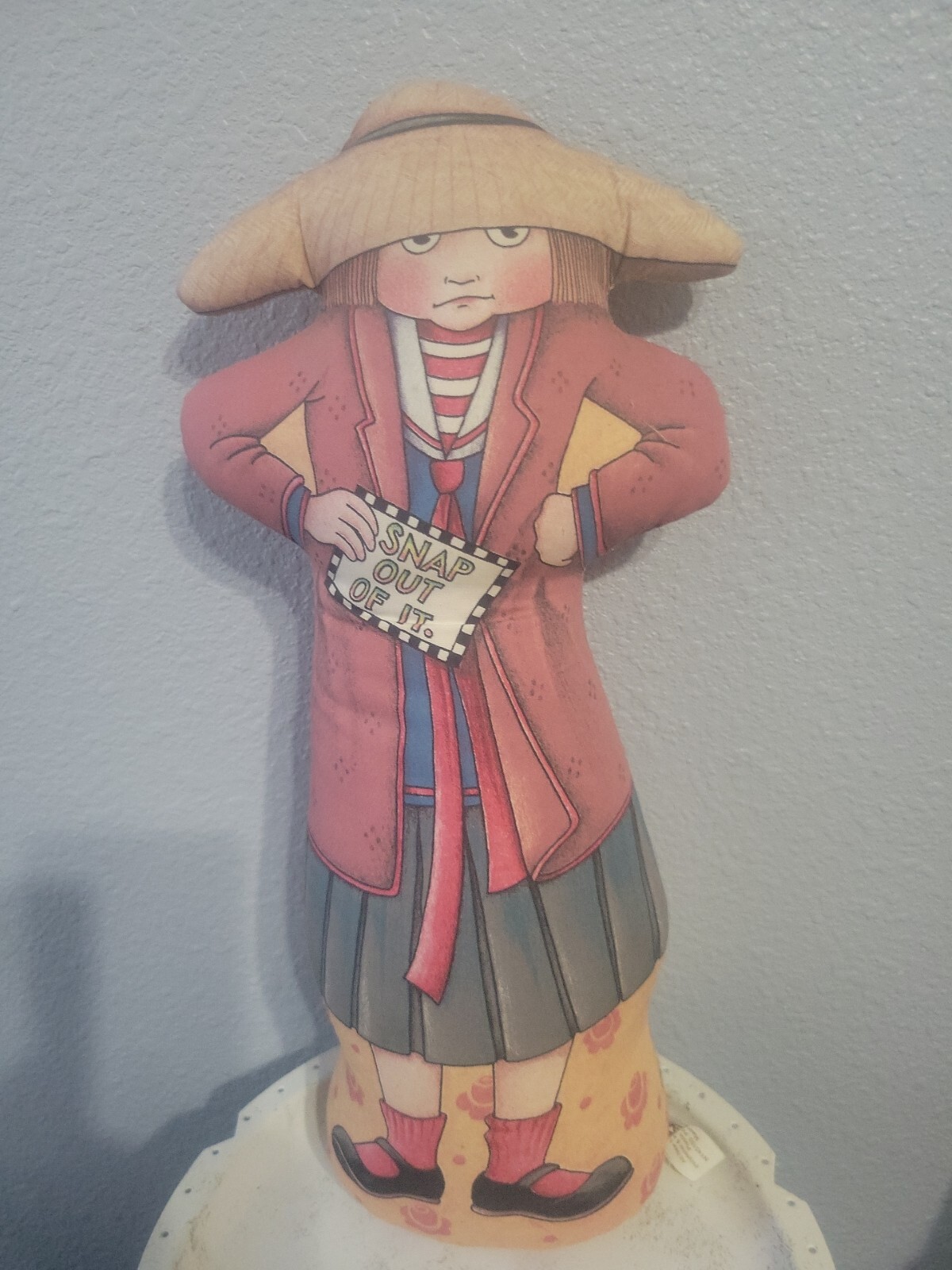 Mary Engelbreit Vintage Weighted Doorstop Doll Cloth 14″ Snap Out of It