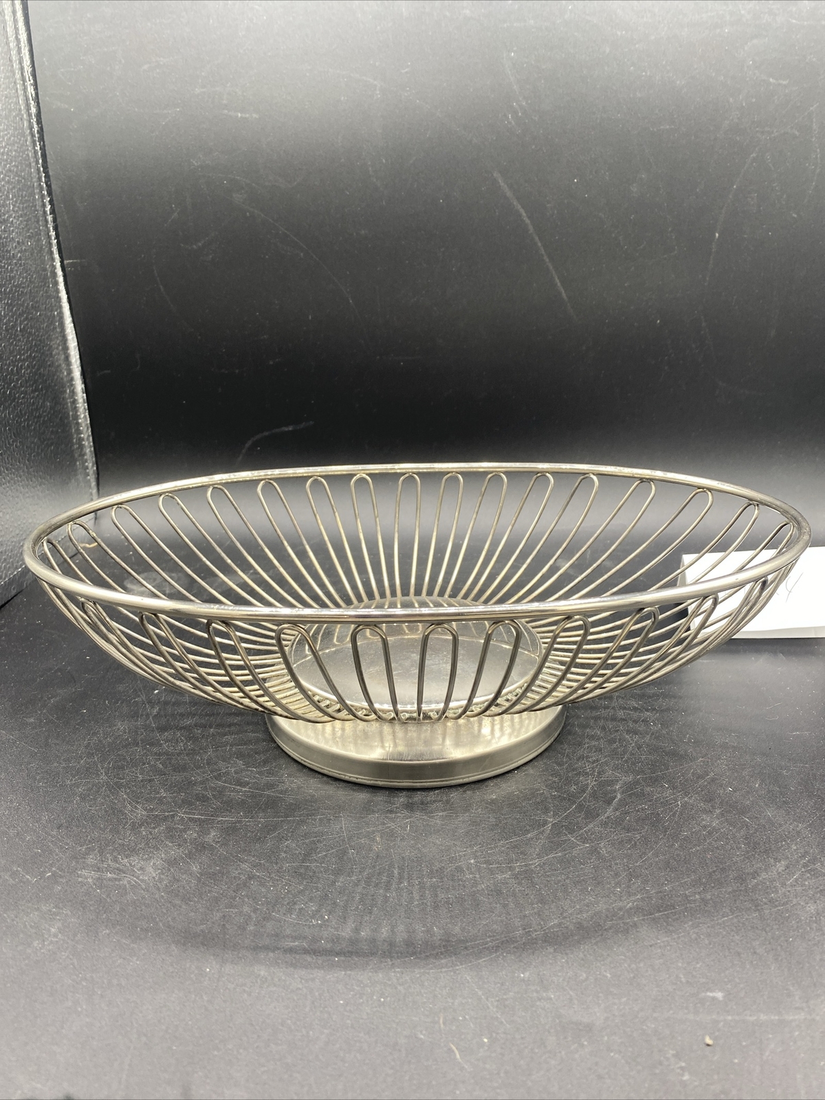 Vintage Silver Plate Oval Wire Bread/Fruit Basket 12”X 7.5” X 3.25”