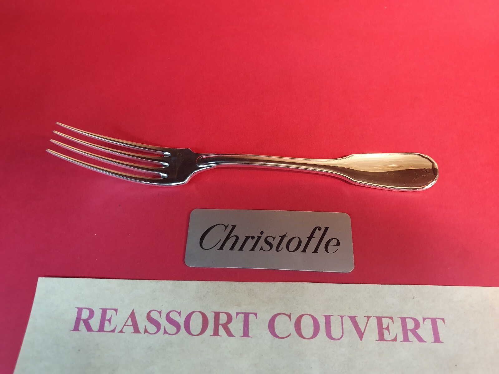 Standard Table Fork Christofle Versailles 19Cm Bel État Métal Argenté