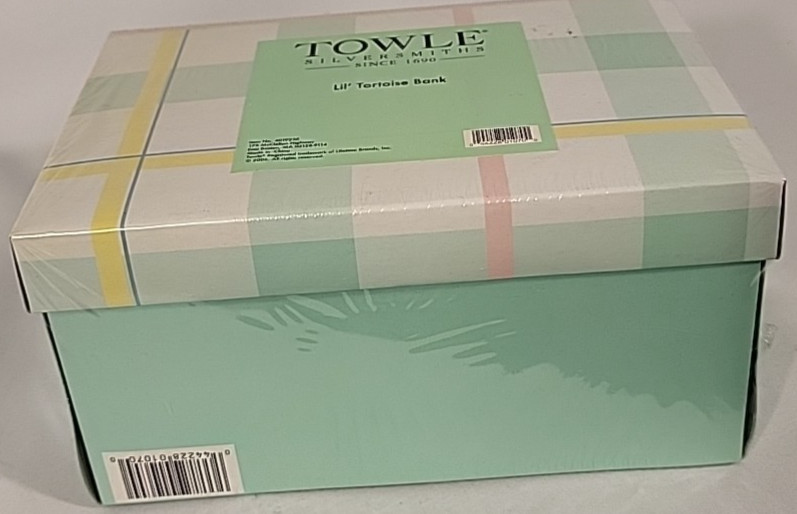 Towle Silversmiths Lil’ Tortoise Silver Plated Coin Bank- New In Box