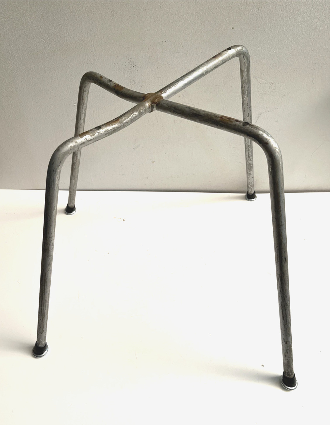 Eames MCM 1st Gen X Base for Fiberglass Shell Dining Chair w/ New Boot Glides
