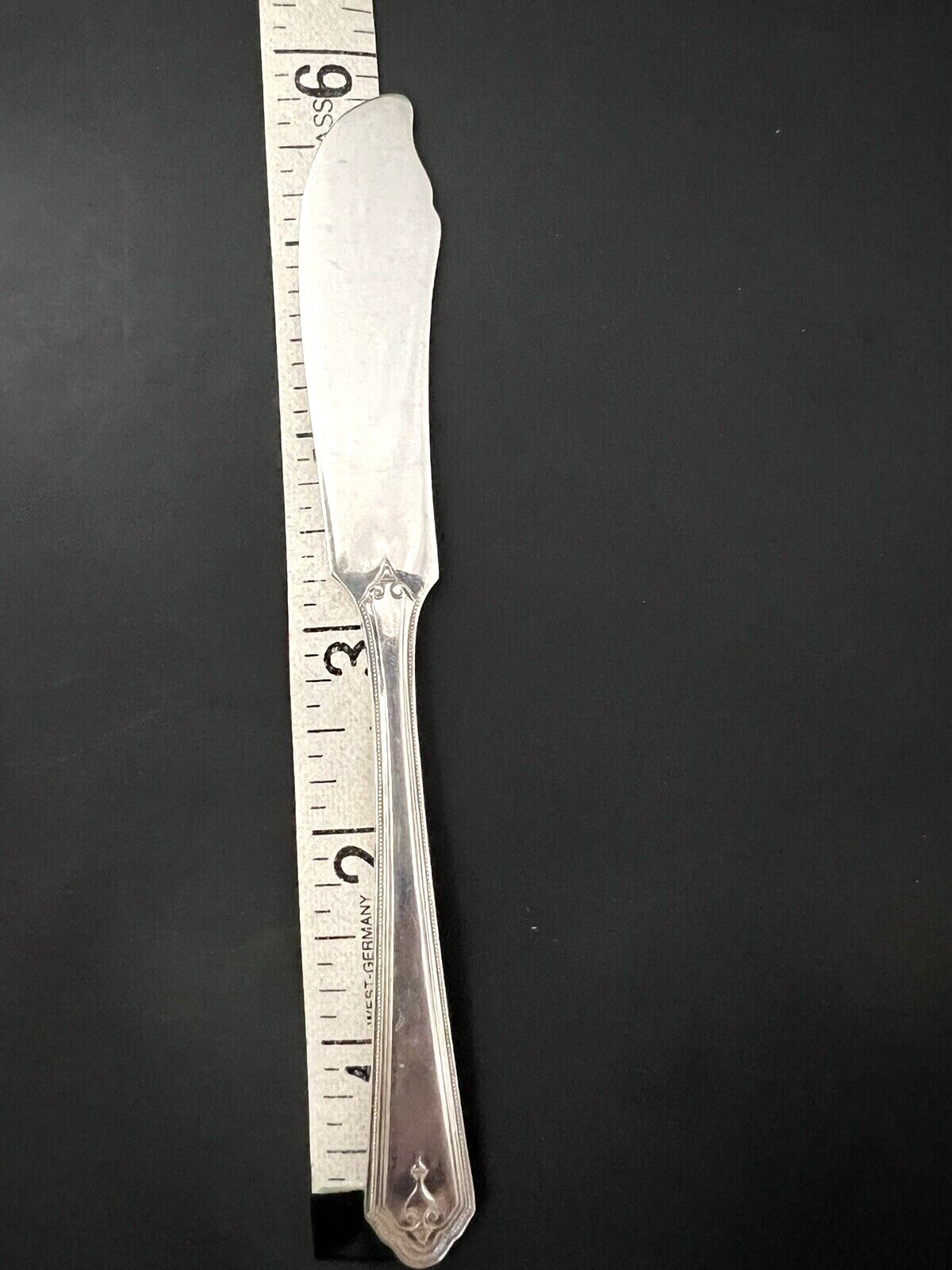 Vtg 1835 R. Wallace Pat. 1926 Silverplate Butter Knives/Spreaders Art Deco Set 4