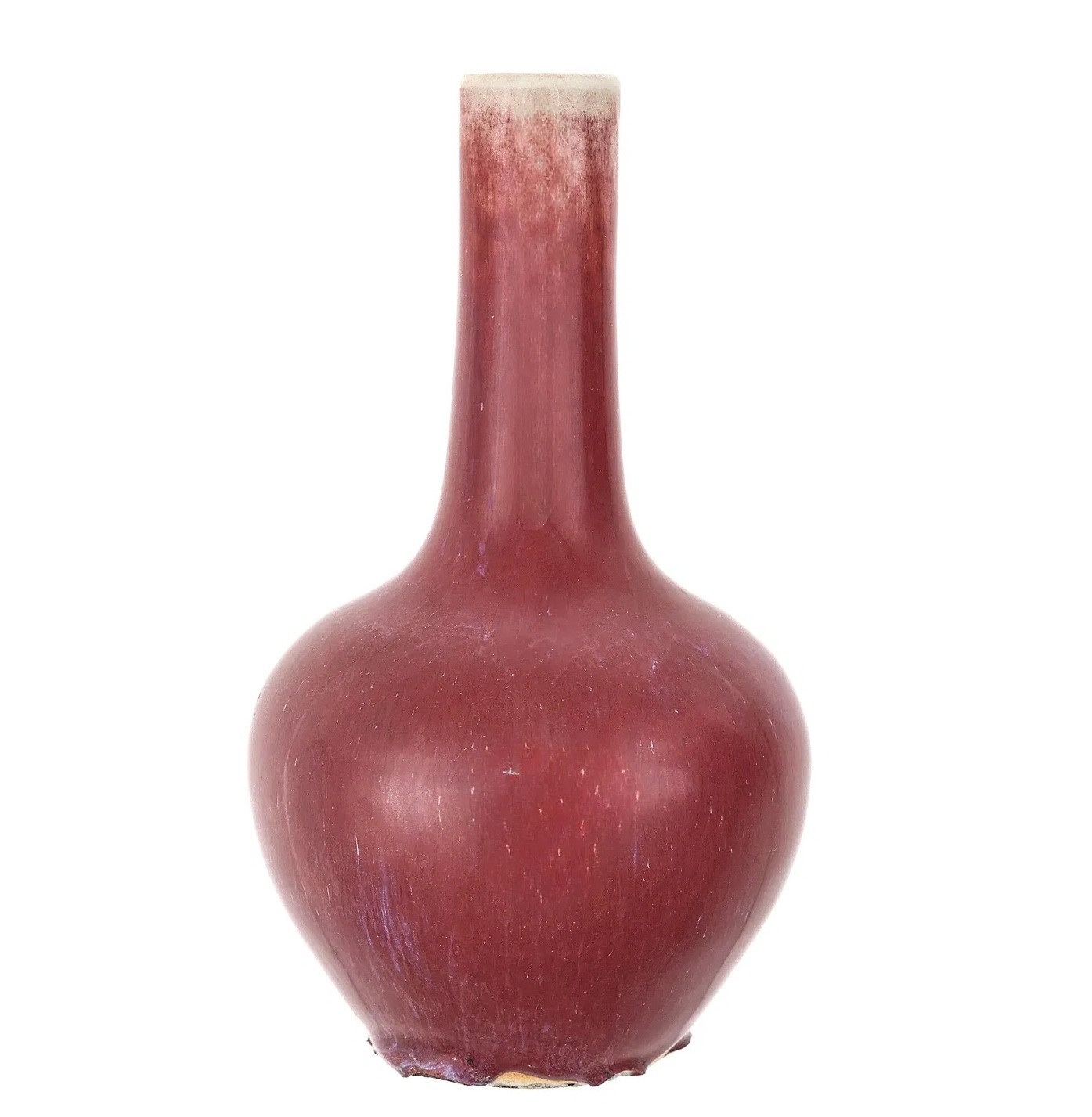 Chinese Qing Dynasty Kangxi Langyao Blue and White Red Glaze Vase Porcelain