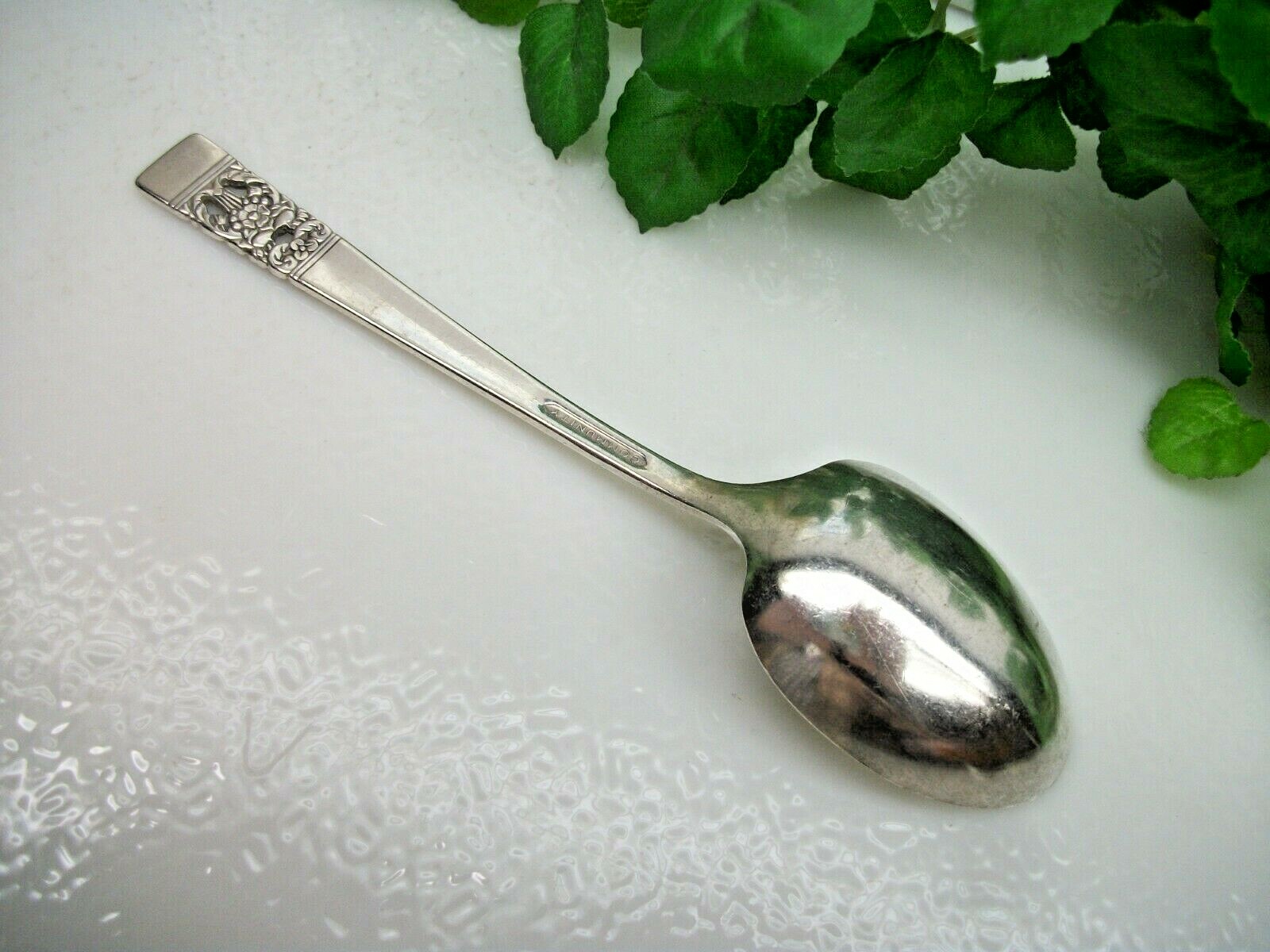 Oneida Community Silver CORONATION Silverplate Sugar Jam Condiment Spoon 1936
