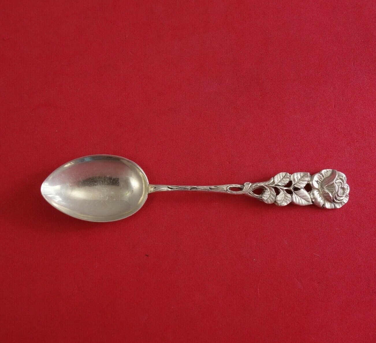 Hildesheimer Rose .800-.835 Silver 4 O’Clock Spoon 4 3/4″ Silverware
