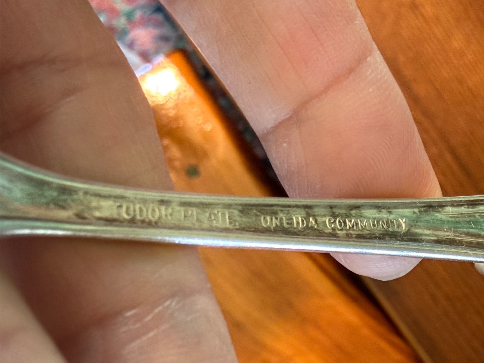 VINTAGE ONEIDA SILVERPLATE JELLY SERVER SPOON QUEEN BESS 1946 Tudor Plate