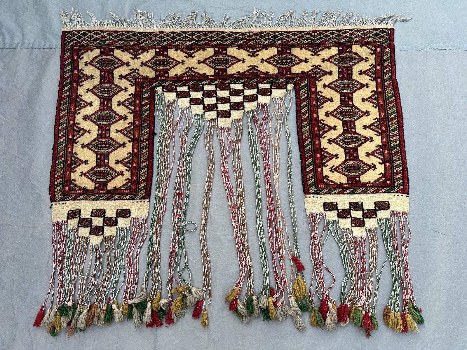 2’8×4’2 ft Vintage Turkmen Jalar Hand Knotted Rug | Wall Hanging Decorative Rug