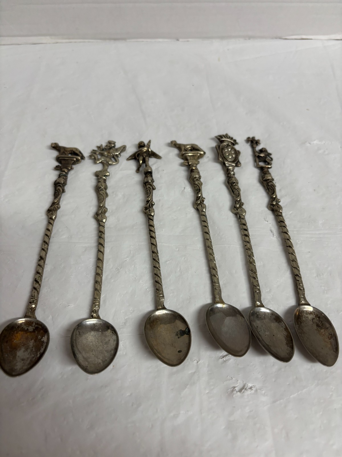 Vintage Italian Montagnani Style Demitasse Spoons Moka Full Set 6 Espresso Tour