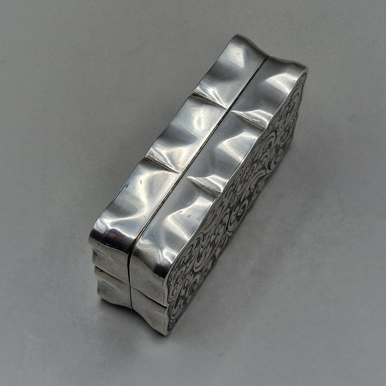 Sterling Silver Rectangular Table Snuff by M Kamin & Co Ltd 1977 Jubilee Mark
