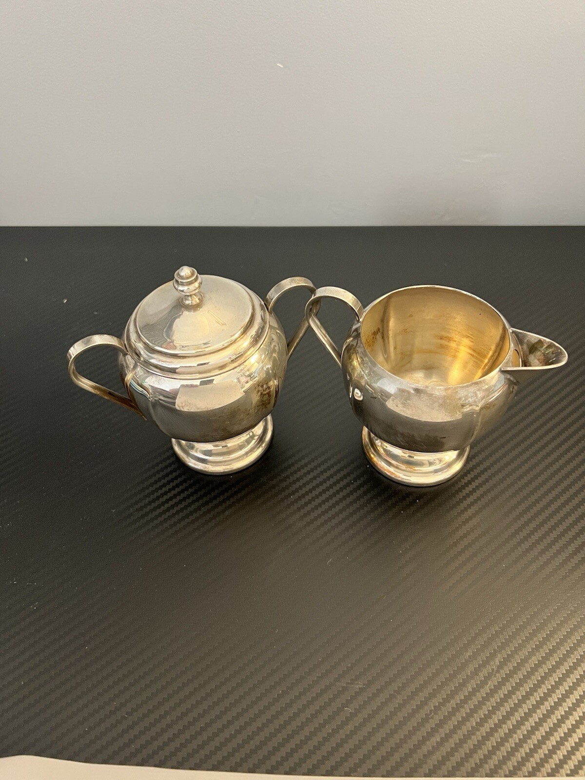 The Sheffield Silver Co Creamer and Sugar Dish Made in USA Silverplate – Vintage
