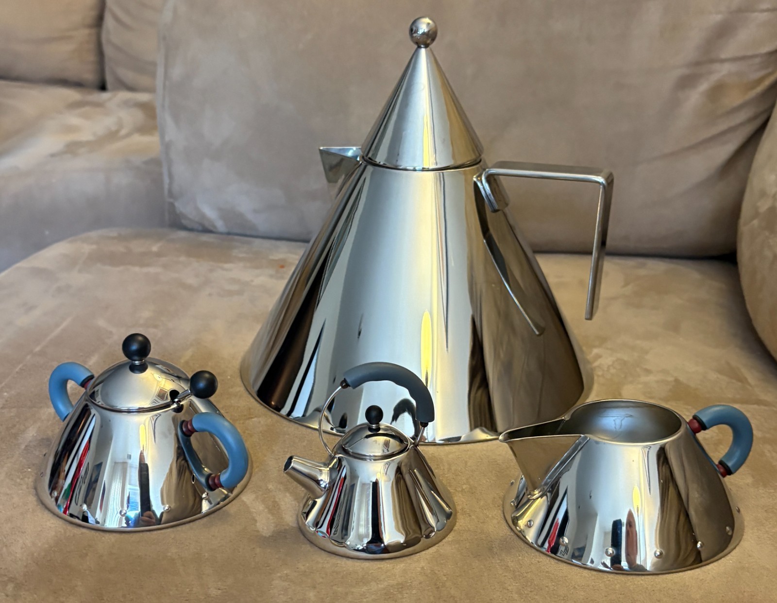 Alessi Inox Vintage Coffee Set by Mfor Alessi Italy | Designed by Michael Graves