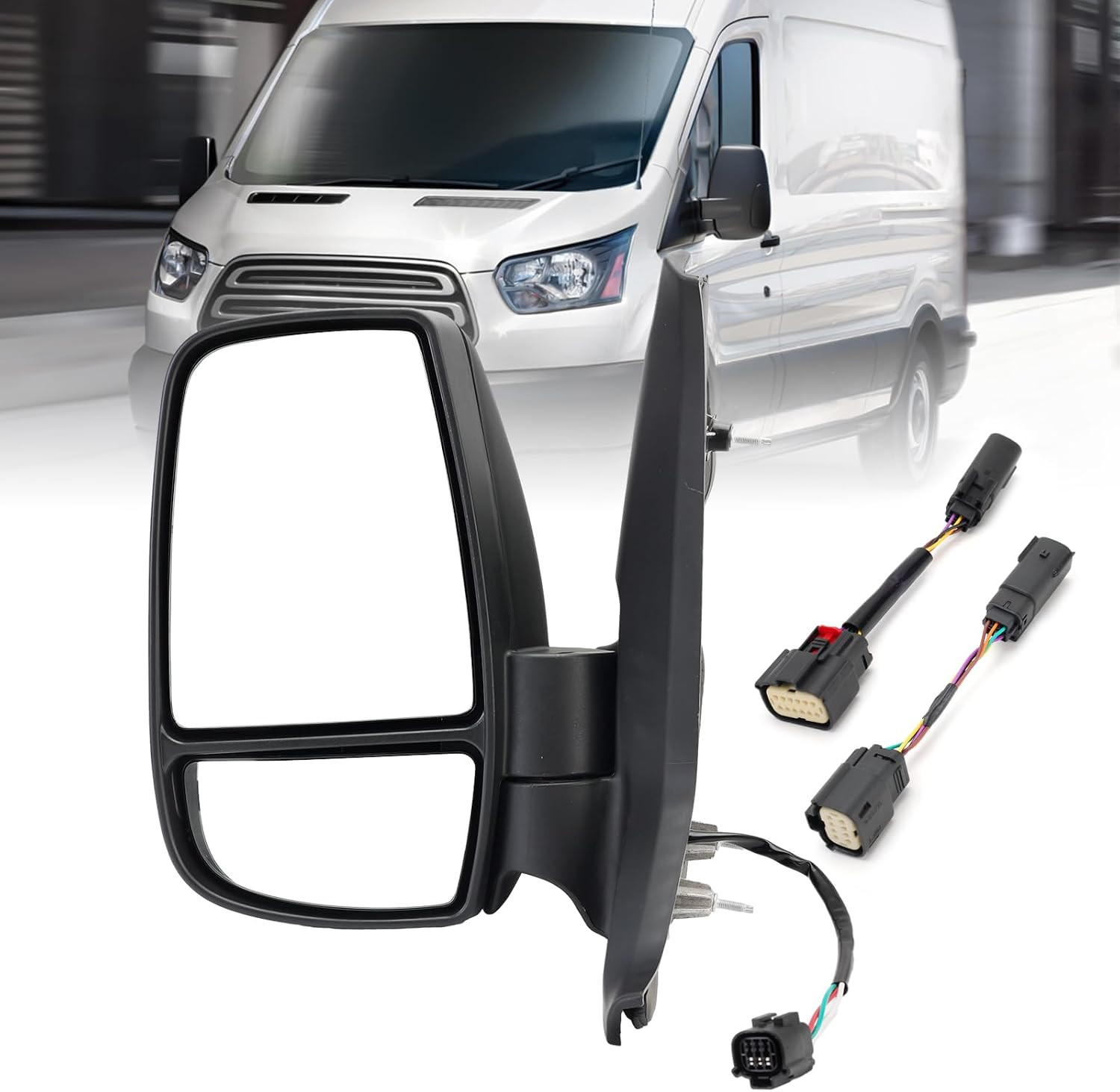 Driver Side Mirror,Mirror Assembly Compatible with 2015-2025 Ford Transit 150 25