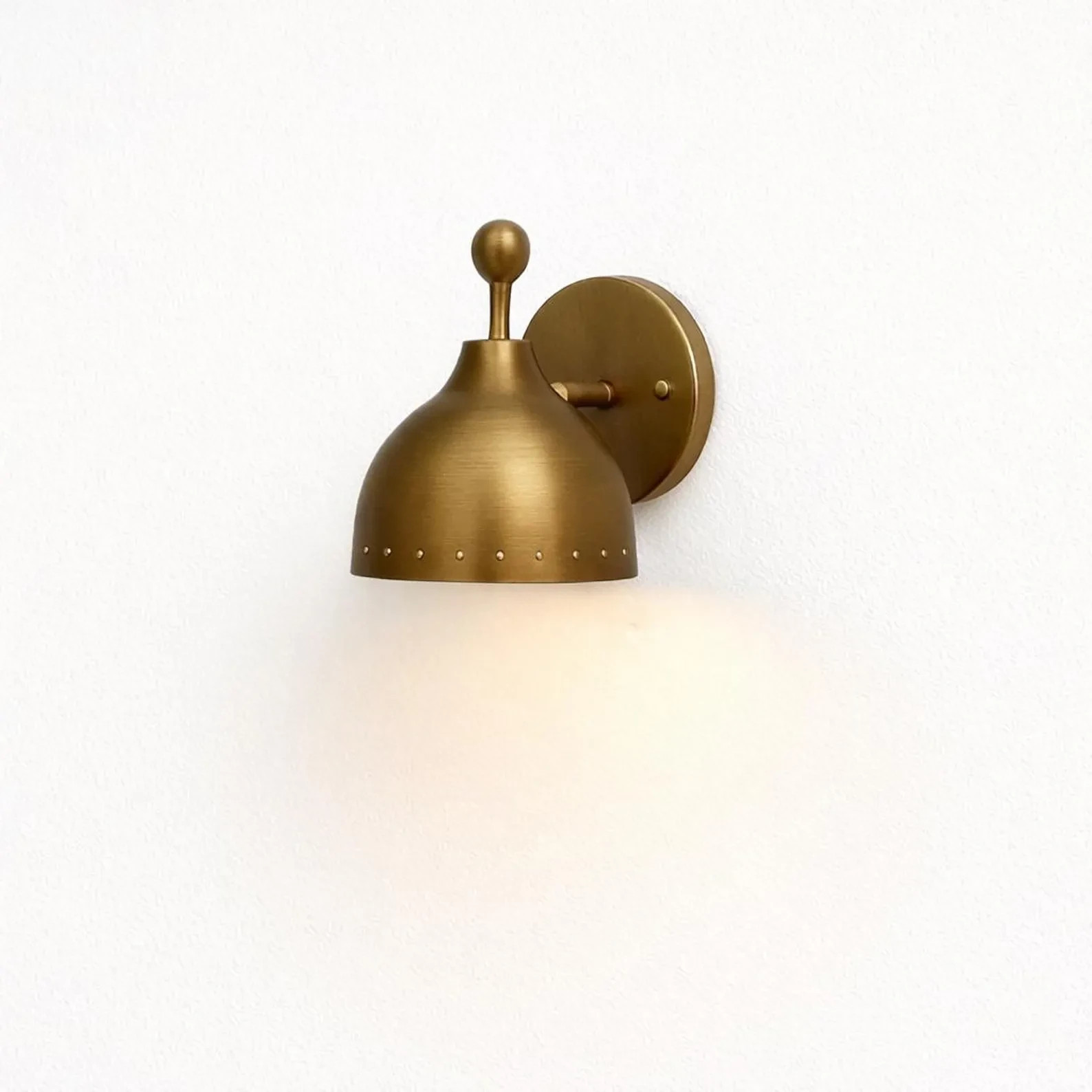 Vintage Brass Wall Sconce, Handcrafted Rustic Lighting Fixture, Antique Bedroom