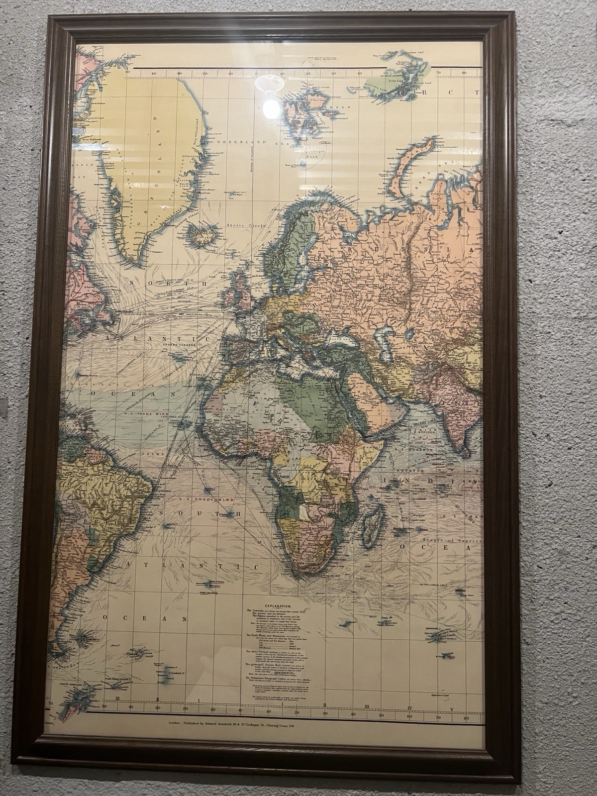 World Maps Framed