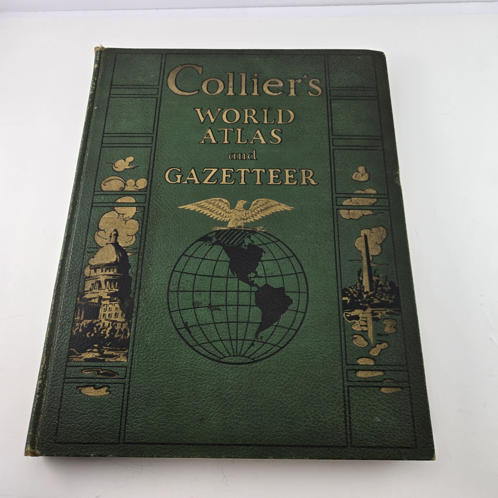 Collier’s World Atlas and Gazetteer Book 1942 WWII Progress Maps