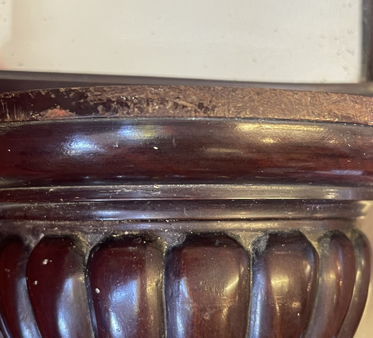 Antique Rectangular Hall Wall Mirror Victorian Edwardian with Shelf