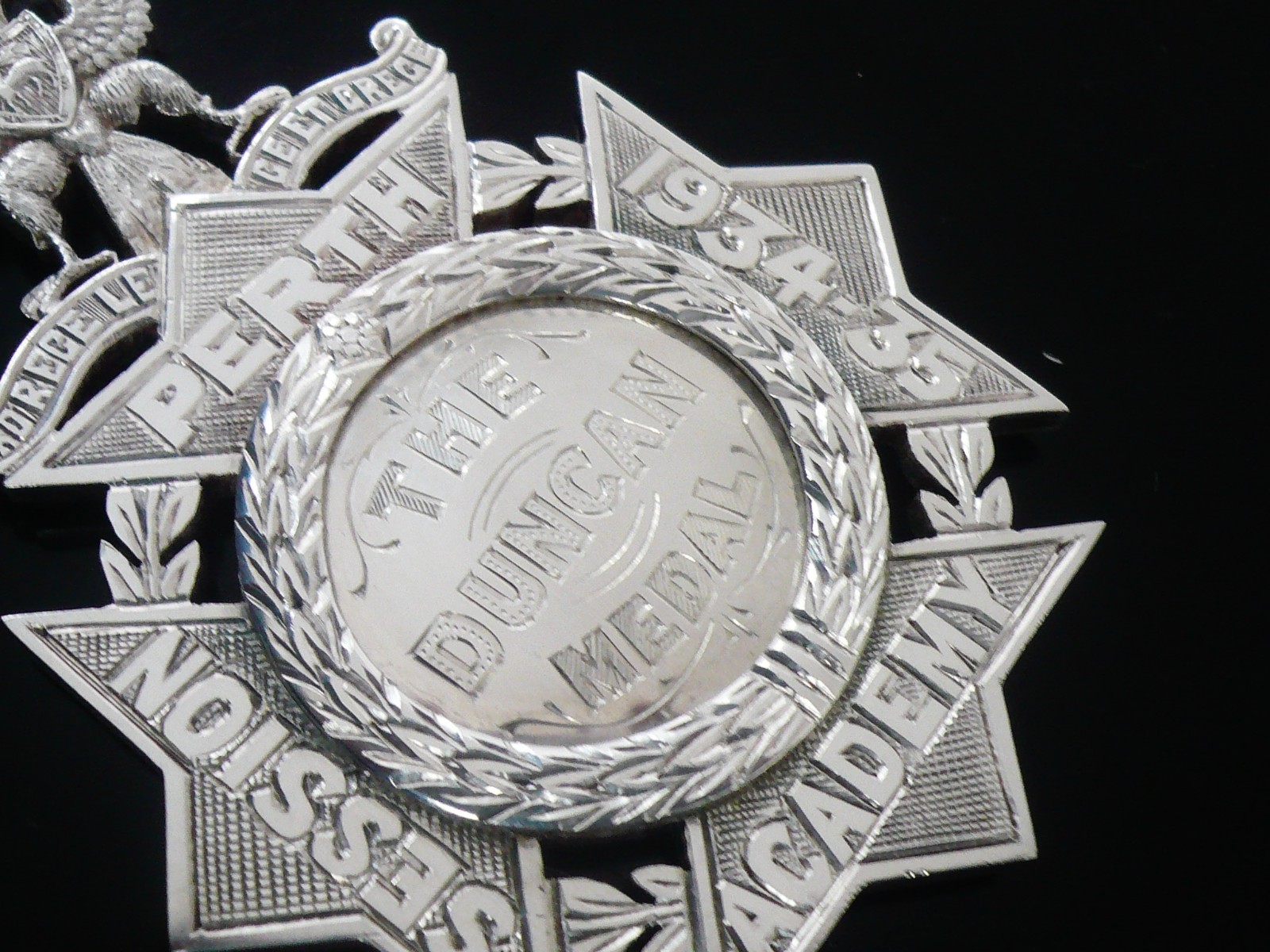 Cased Scottish Provincial Silver School DUX Medal Perth Academy, D McGregor & Co