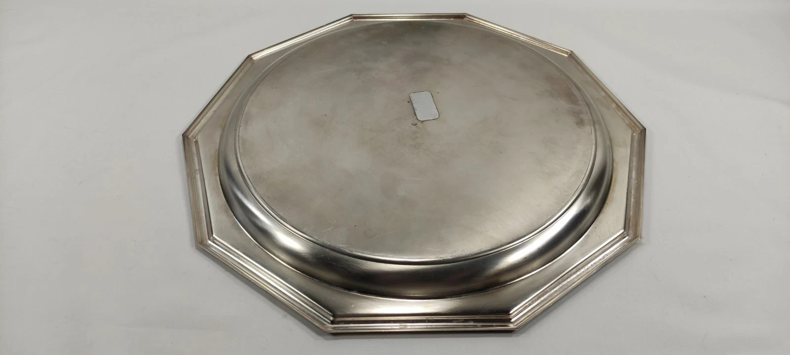 Vintage Reed & Barton Silver Scarce Decagon Waiter Serving Tray Platter Dish