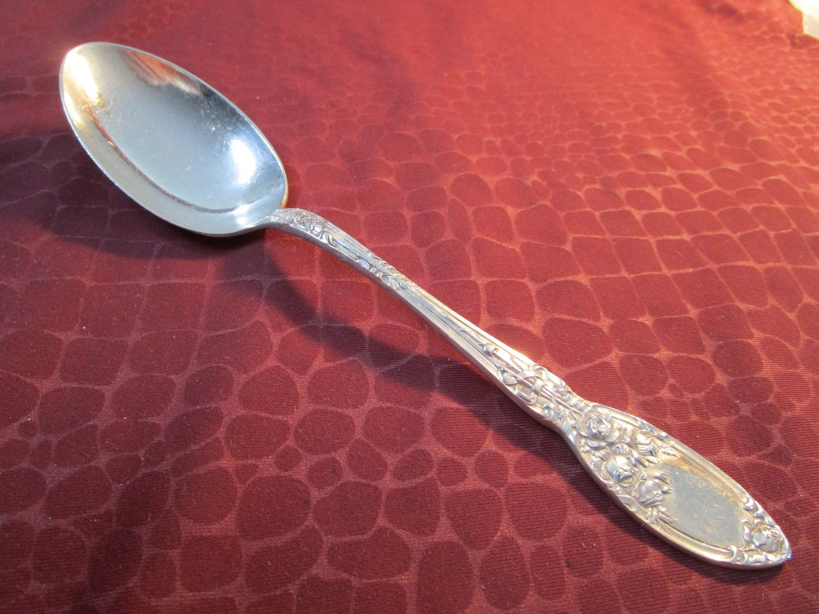 BRIDE’S BOUQUET 1908 Dessert or Oval Soup Spoon Silverplate No Monogram bb