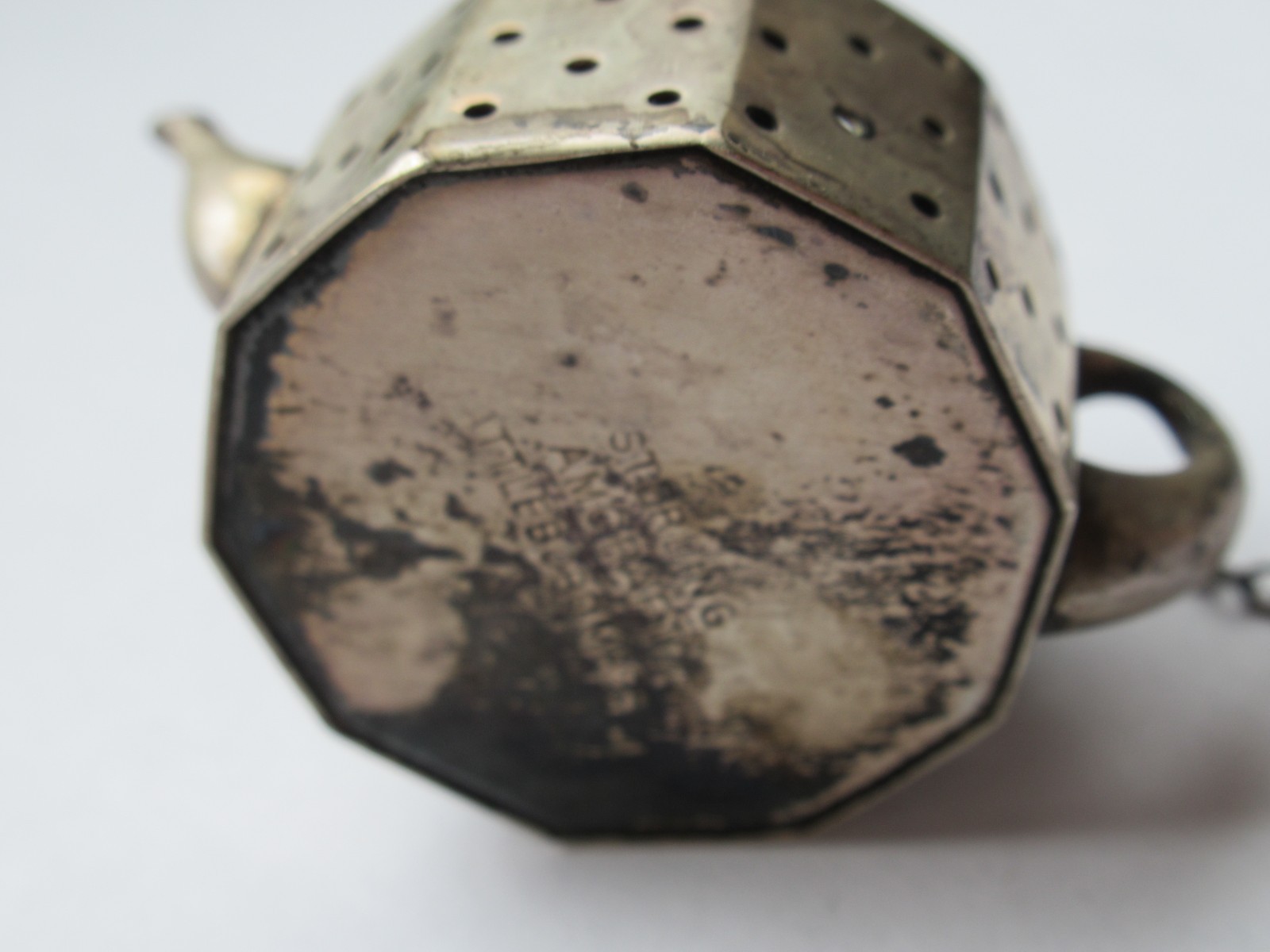 Darling Vintage Sterling Tea Pot Shape Tea Strainer Infuser Amcraft Mass