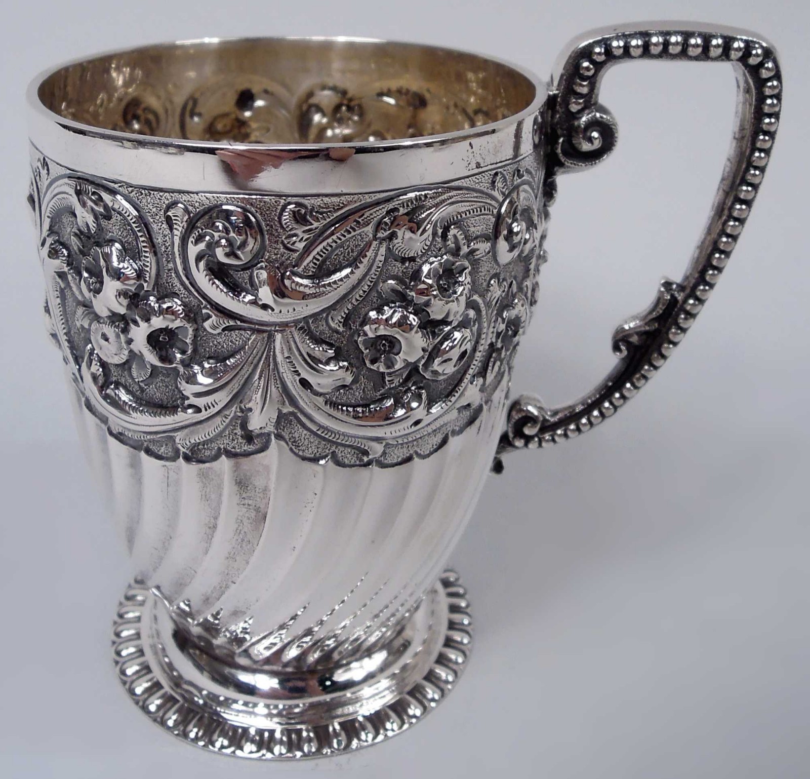 Wakely & Wheeler Mug Antique Christening Baby Cup English Sterling Silver 1893