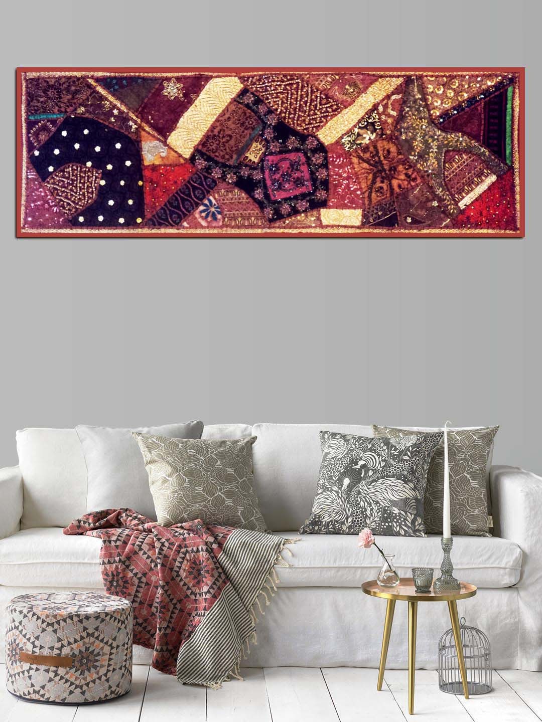 60″ Wall Hanging Patchwork Bedroom Home Decor Wall Hanging Tapestry Runner throw