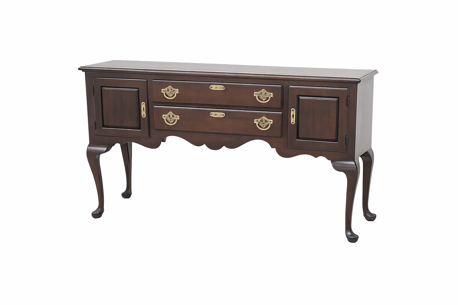 ANTIQUE SOLID MAHOGANY 56 INCH SIDEBOARD