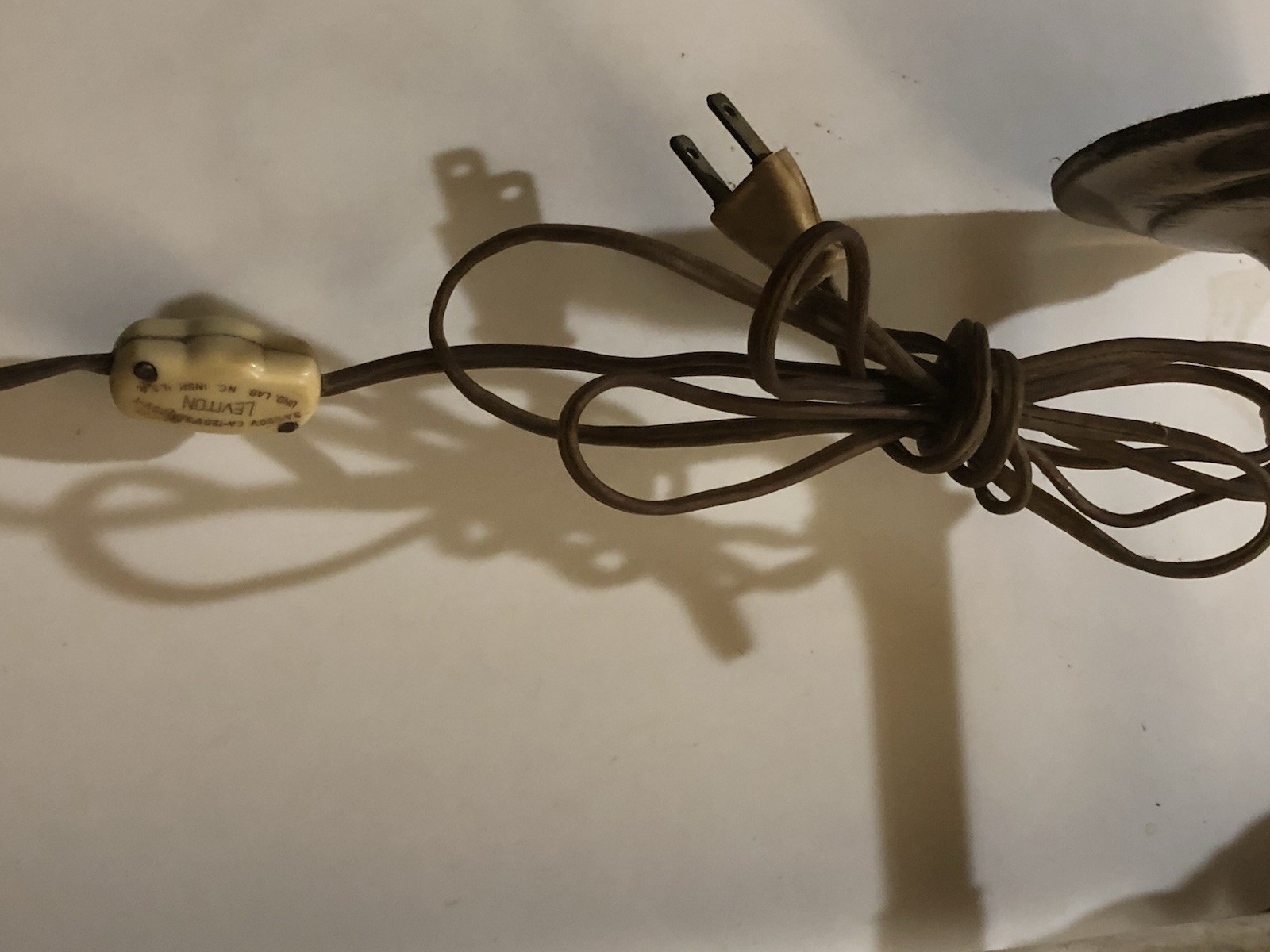 🔥Antique Victorian Large SCONCE Brass & Glass 110V Switch Corded Super RARE A++