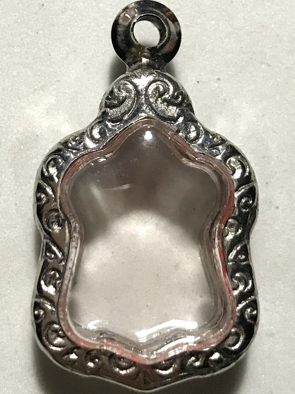 STAINLESS STEEL CASE/CASING AMULET PHRA LP THAI BUDDHA PENDANT C1070 h2.6 w1.8cm