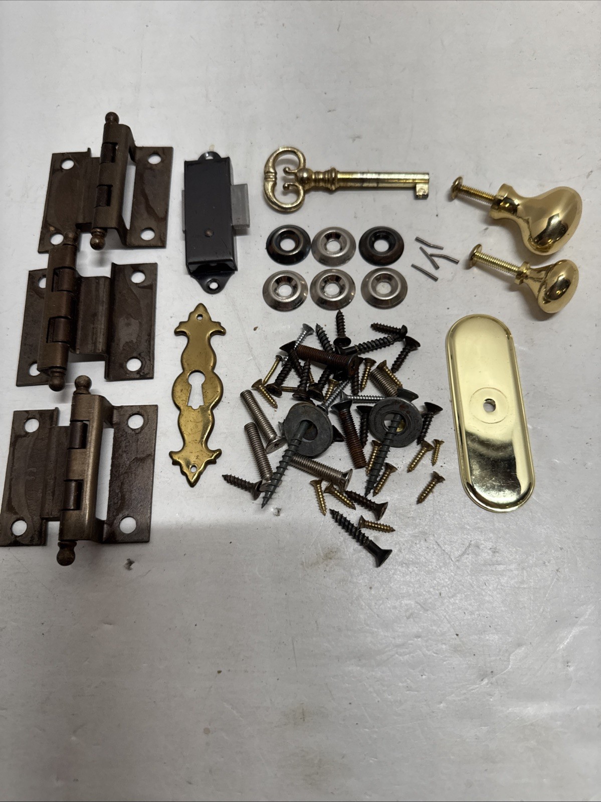 Ridgeway GRANDFATHER CLOCK VINTAGE HARDWARE SET key hinges lock