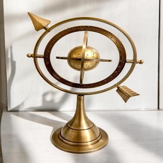 Armillary Sphere Ring for Table Decor Marine Zodiac Sign Year Gift