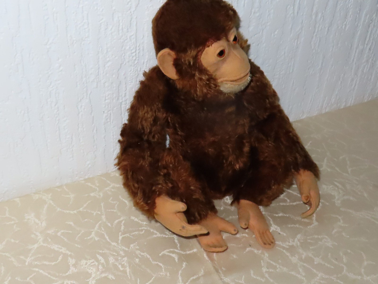 Steiff Plush Monkey Chimpanzee Joko! H:33cm Brown Original Antique