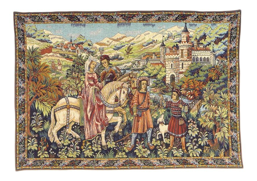 LES TAPISSERIES D’ HALLUIN TAPESTRY from France ~ 53 1/2 “ x 35 1/2”