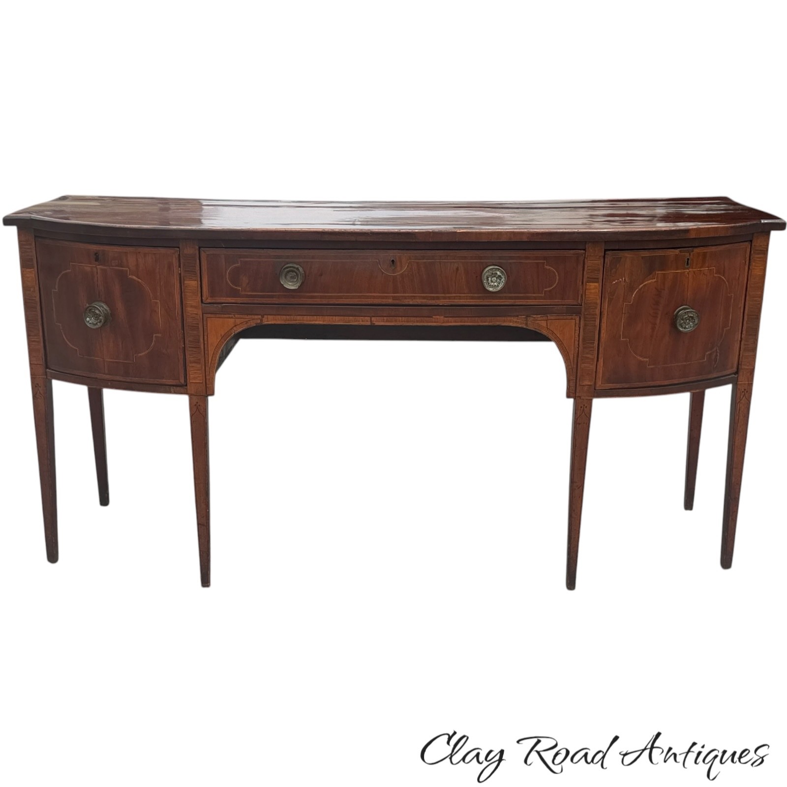Antique Mahogany georgian Sideboard Inlaid bottle drawer brandy federal 1800