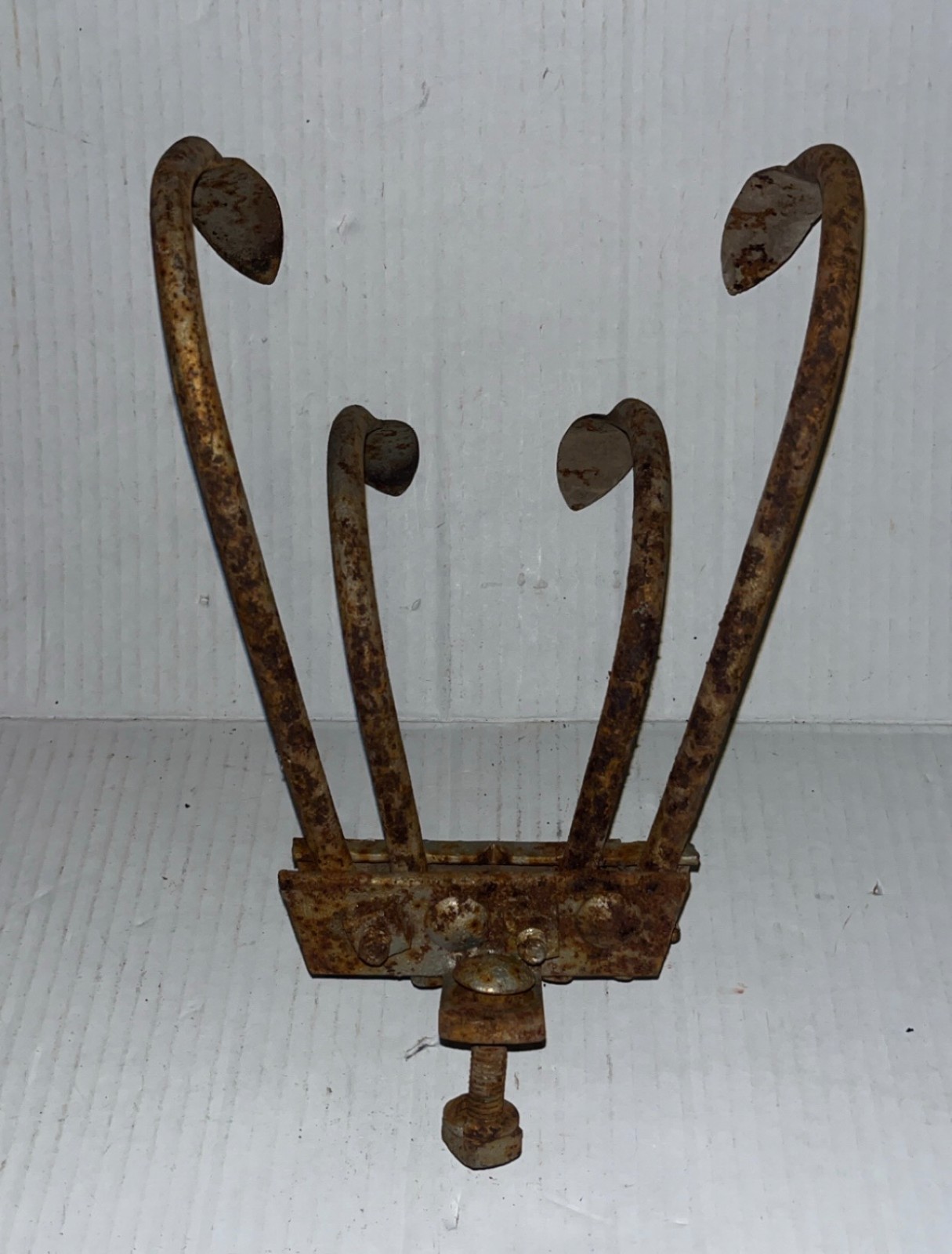Vintage Primitive 4 Prong Iron Garden Cultivator Plow Head Rustic Decor