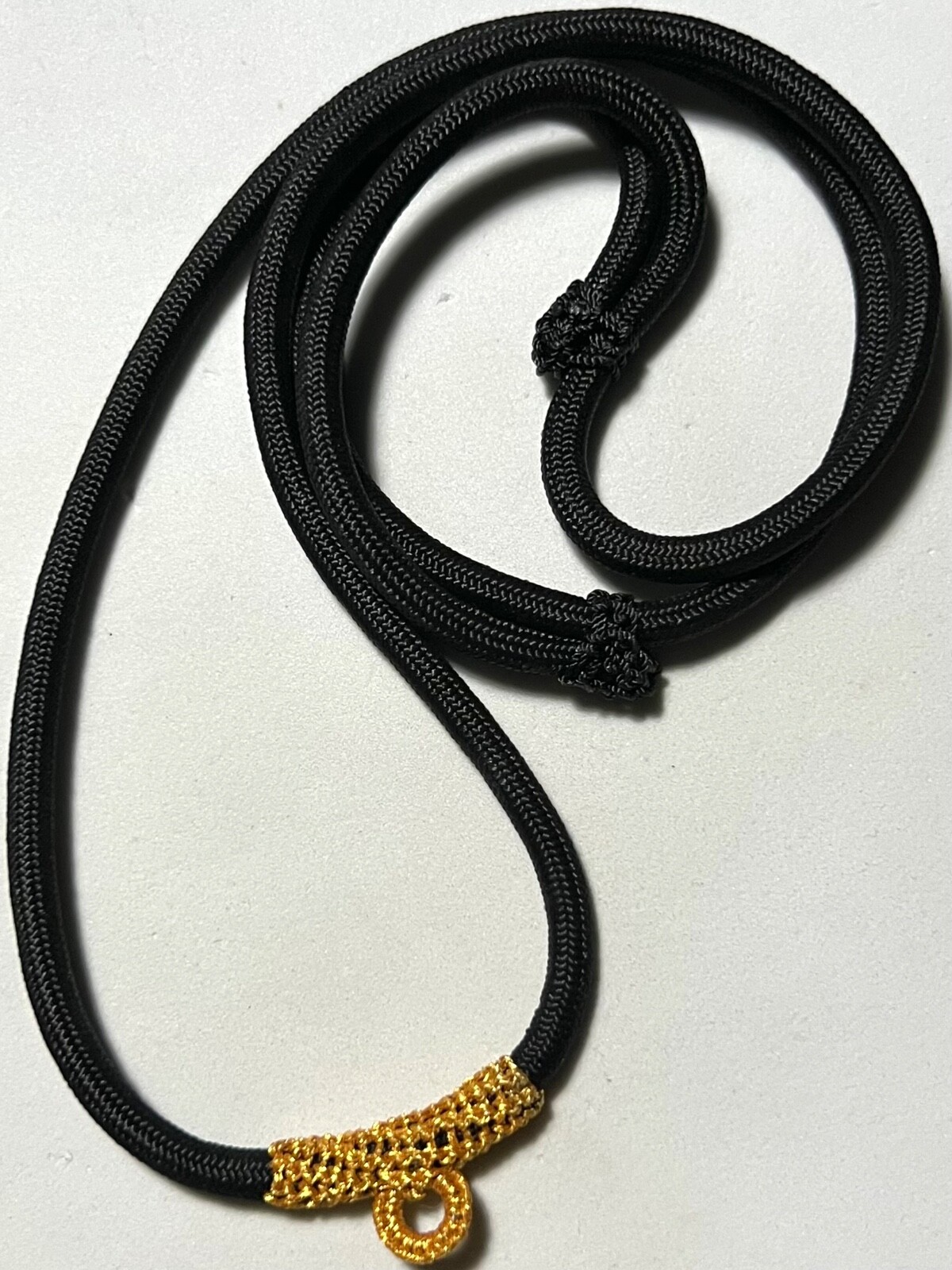 ROPE HANDMADE HOOK NECKLACE AMULET PHRA LP RARE THAI BUDDHA AMULET PENDANT#8 4m