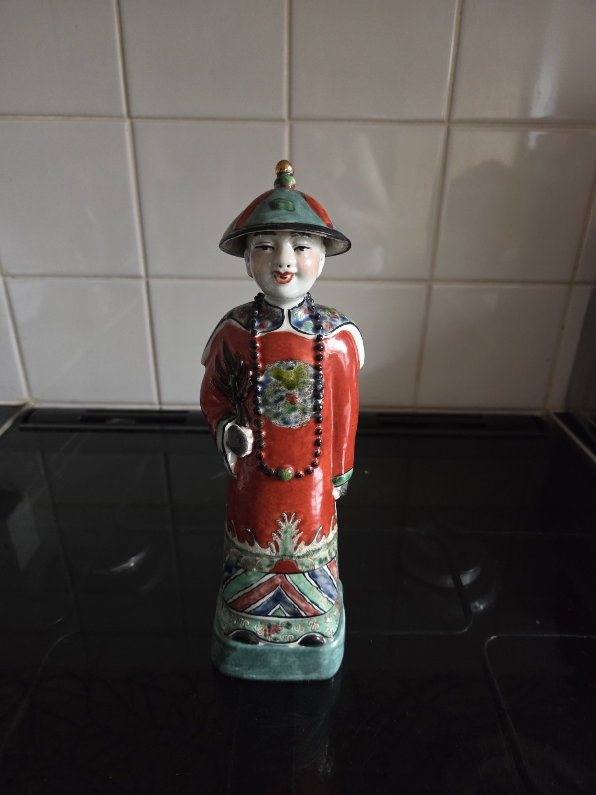 Antique Chinese Porcelian Qing Emperor Qialong Figurine