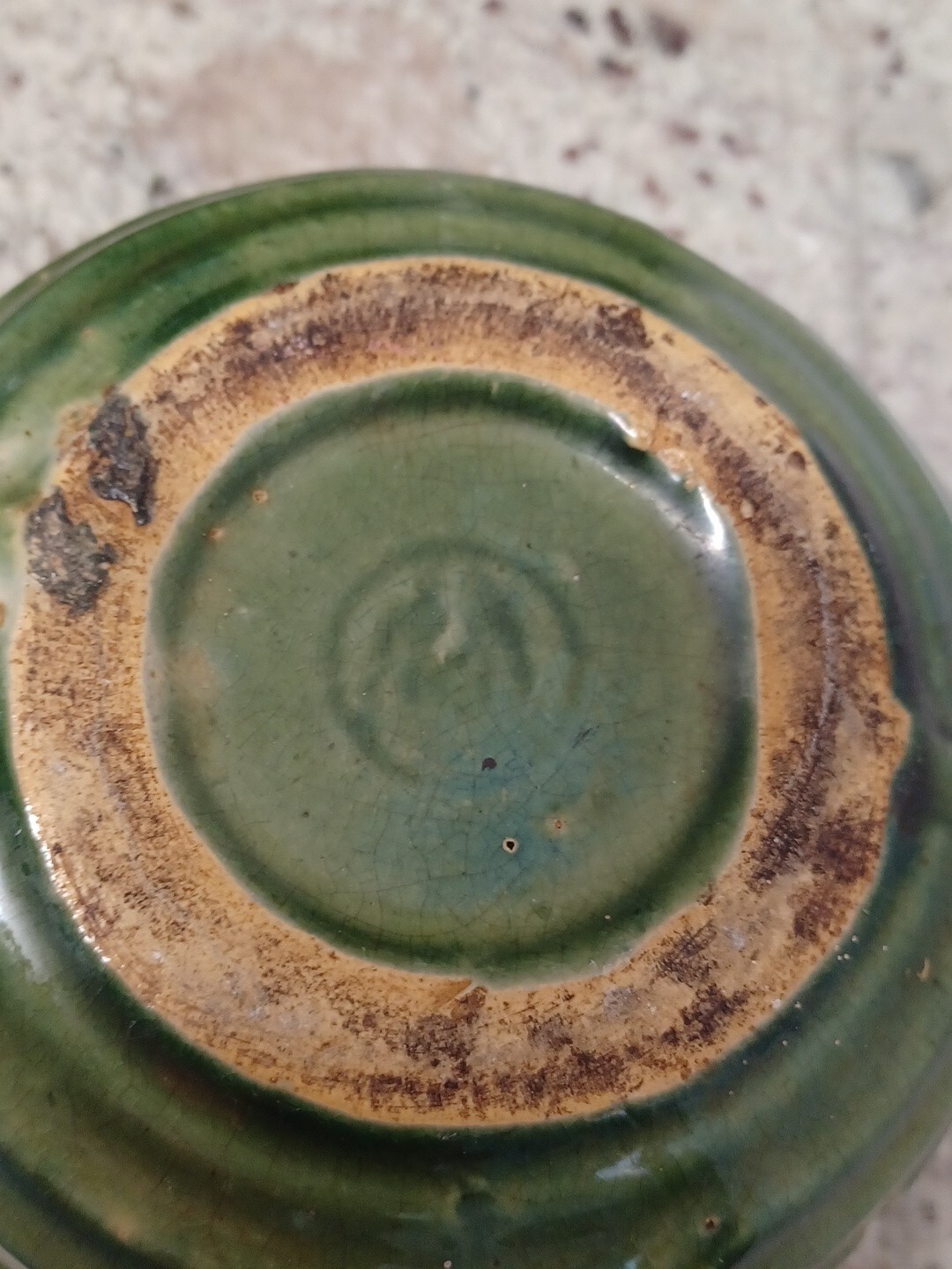 Primitive McCoy BATTER PITCHER Ring-ware Jug Green Vintage